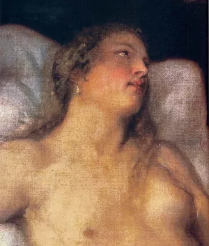Danae with a Nurse Detail Oil painting by Tiziano Vecellio