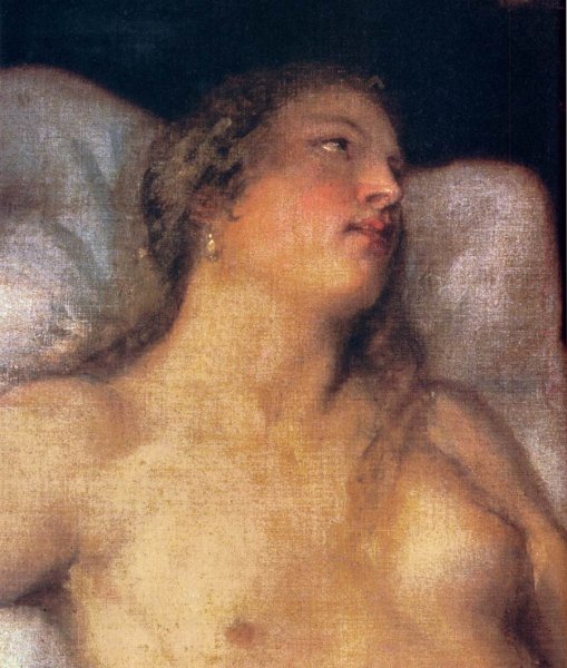 Main Product Photo of Danae with a Nurse Detail Painting by Tiziano Vecellio