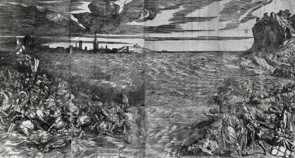 Main Product Photo of Drowning of the Pharaoh's Host in the Red Sea Painting by Tiziano Vecellio