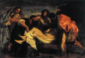 Entombment of Christ by Tiziano Vecellio Oil Painting