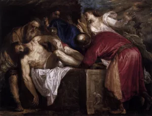 Entombment by Tiziano Vecellio Oil Painting