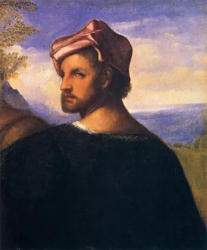 Head of a Man by Tiziano Vecellio Oil Painting