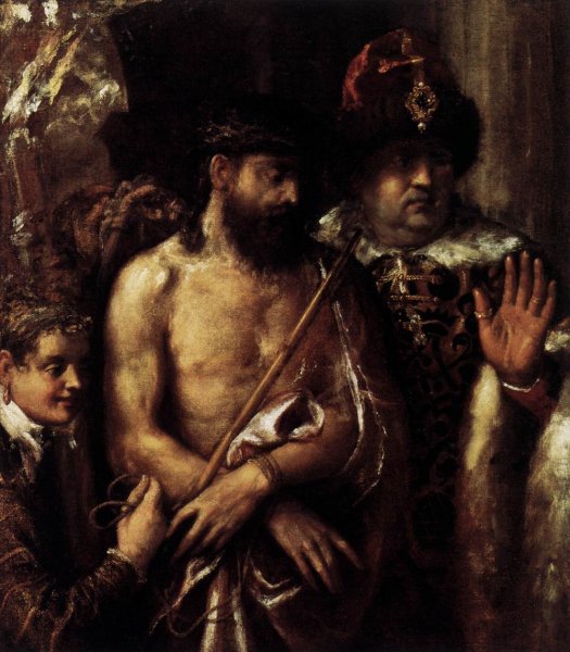 Main Product Photo of Mocking of Christ Painting by Tiziano Vecellio