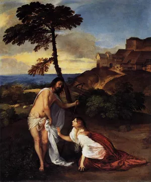 Noli me Tangere by Tiziano Vecellio - Oil Painting Reproduction