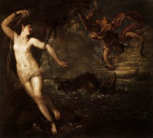 Perseus and Andromeda by Tiziano Vecellio Oil Painting