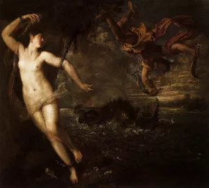 Perseus and Andromeda painting by Tiziano Vecellio