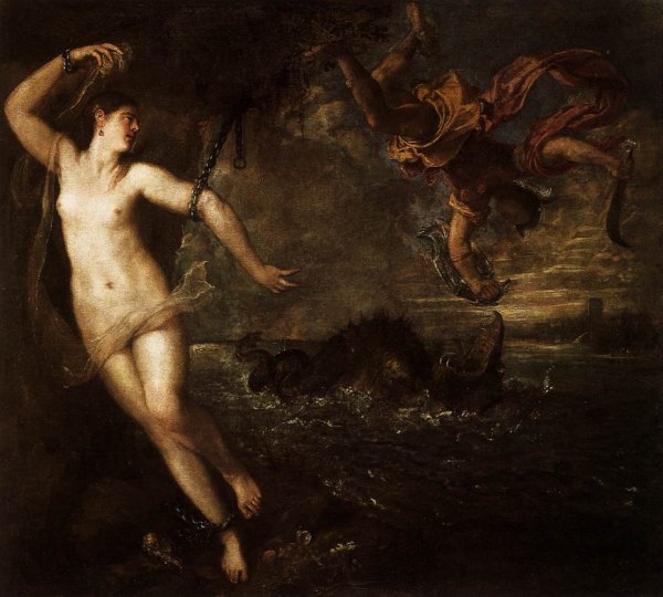 Main Product Photo of Perseus and Andromeda Painting by Tiziano Vecellio