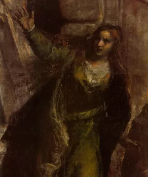 Pieta Detail by Tiziano Vecellio - Oil Painting Reproduction