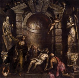 Pieta by Tiziano Vecellio Oil Painting