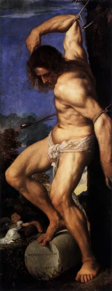 Polyptych of the Resurrection: St Sebastian painting by Tiziano Vecellio