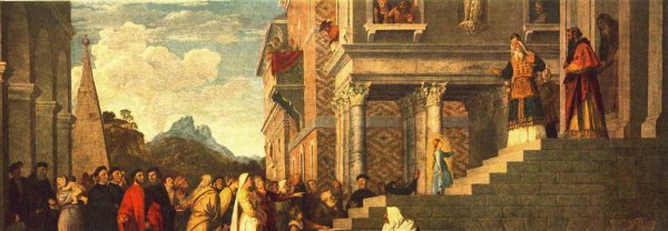 Main Product Photo of Presentation of the Virgin at the Temple Painting by Tiziano Vecellio
