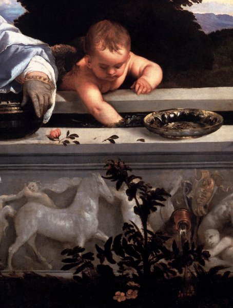 Main Product Photo of Sacred and Profane Love Detail Painting by Tiziano Vecellio