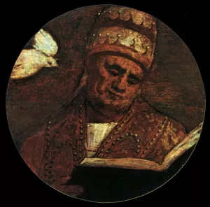 St Gregory the Great Oil painting by Tiziano Vecellio