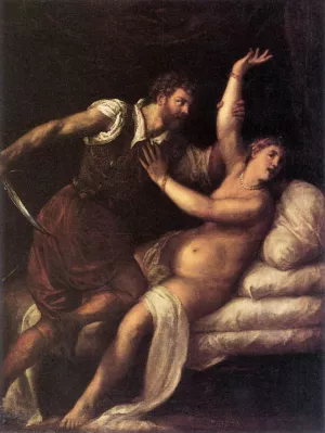 Tarquin and Lucretia painting by Tiziano Vecellio