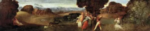 The Birth of Adonis by Tiziano Vecellio - Oil Painting Reproduction