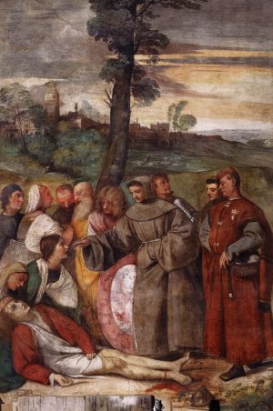 The Healing of the Wrathful Son by Tiziano Vecellio Oil Painting