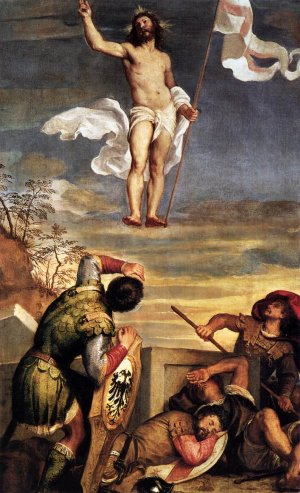 The Resurrection by Tiziano Vecellio Oil Painting