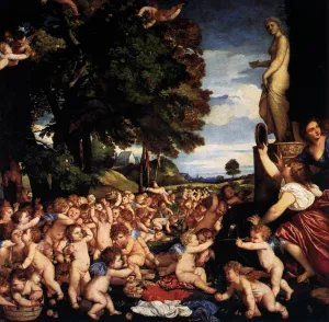 The Worship of Venus Oil painting by Tiziano Vecellio