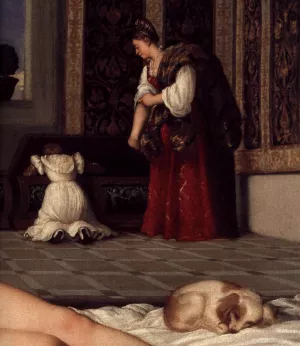 Venus of Urbino Detail by Tiziano Vecellio Oil Painting