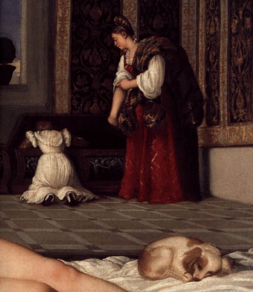 Main Product Photo of Venus of Urbino Detail Painting by Tiziano Vecellio