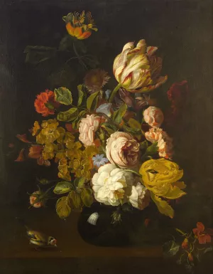Still-Life with Flowers by Tobias Stranover Oil Painting