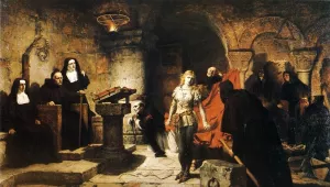 The Trial of Constance de Beverly by Toby Edward Rosenthal - Oil Painting Reproduction