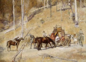 Bailed up by Tom Roberts Oil Painting