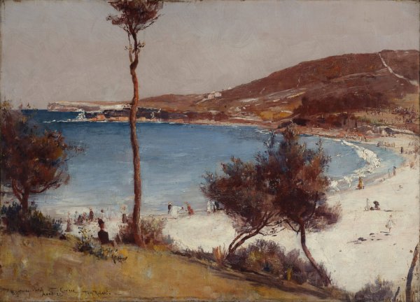 Main Product Photo of Holiday sketch at Coogee  Painting by Tom Roberts