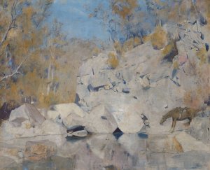 In a corner on the Macintyre by Tom Roberts Oil Painting