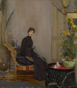 Mrs L. A. Abrahams by Tom Roberts Oil Painting