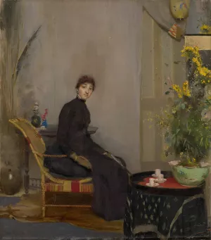 Mrs L. A. Abrahams by Tom Roberts Oil Painting
