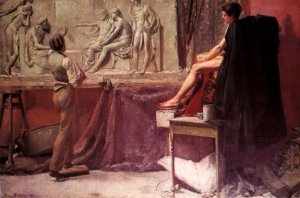 The Sculptor's Studio by Tom Roberts Oil Painting