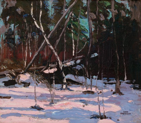 Early Snow, Algonquin Park  by Tom Thomson - Hand-Painted Oil Painting Reproduction