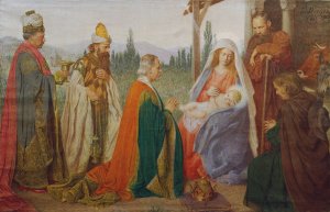 The Adoration of The Magi by Tom Von Dreger Oil Painting