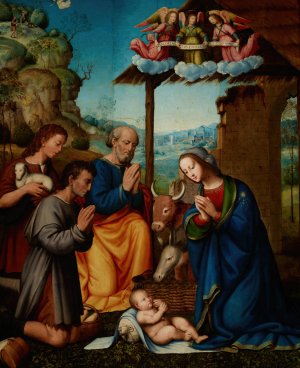 Adoration of the Shepherds by Tommaso Fiorentino Oil Painting