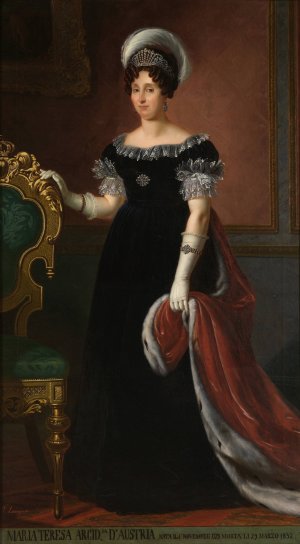Portait of Maria Theresa of Austria-Este by Tommaso Lorenzone Oil Painting