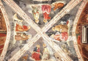 The Evangelists and The Doctors of Church Oil painting by Tommaso Masolino
