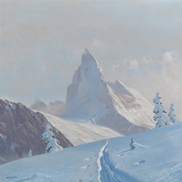 Main Product Photo of A View of the Matterhorn Painting by Toni Haller