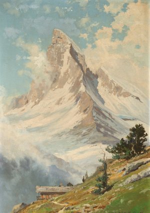 Blick auf das Matterhorn by Toni Haller Oil Painting