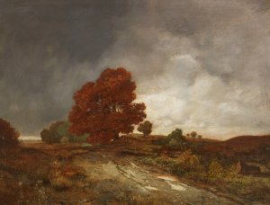 Herbstlandschaft by Toni Von Stadler Oil Painting