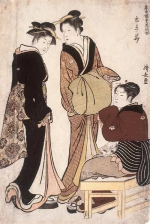 Flowers of Doteshita painting by Torii Kiyomasu