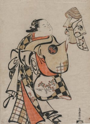 Fujimura Handayu as a Courtesan by Torii Kiyomasu Oil Painting