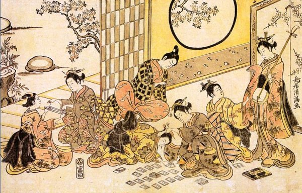 Main Product Photo of Indoor Games Painting by Torii Kiyomasu