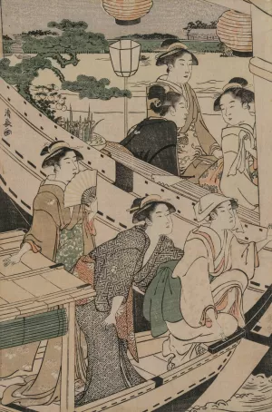 Boating Party on the Sumida River Oil painting by Torii Kiyonaga
