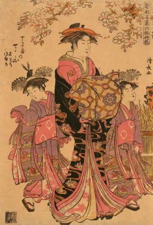 First Duty of Hiinagata Wakana Oil painting by Torii Kiyonaga