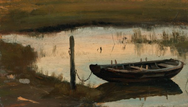 Main Product Photo of Boat by the Shore  Painting by Torsten Wasastjerna