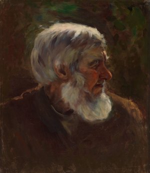 Old Man in Profile by Torsten Wasastjerna Oil Painting