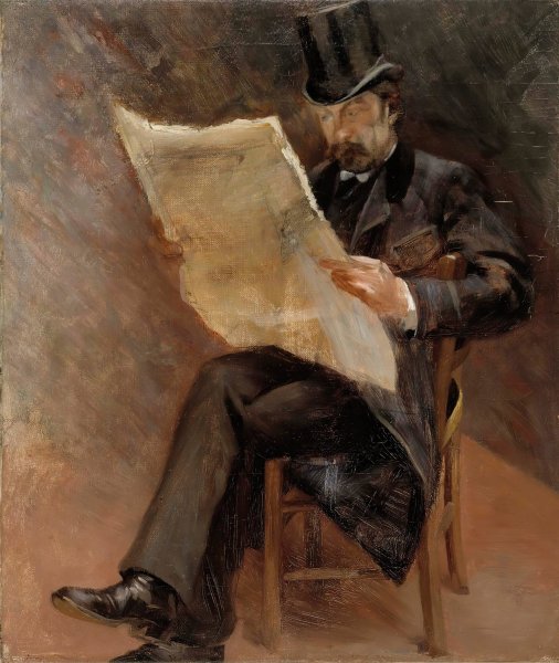 Main Product Photo of Sanomalehden lukija  Painting by Torsten Wasastjerna