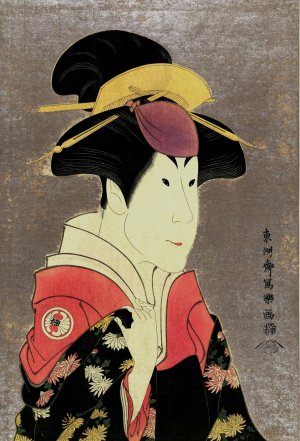 Segawa tomisaburo as yadorigi, wife of ogishi kurando by Toshusai Sharaku Oil Painting