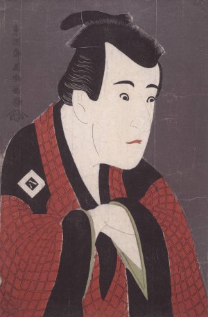 The Actor Ichikawa Yaozo III as Tanabe Bunzo from the play The Iris Soga of the Bunroku Period by Toshusai Sharaku Oil Painting